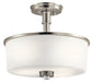 Kichler Canada - Three Light Semi Flush Mount - Joelson - Brushed Nickel- Union Lighting Luminaires Decor