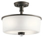 Kichler Canada - Three Light Semi Flush Mount - Joelson - Olde Bronze- Union Lighting Luminaires Decor