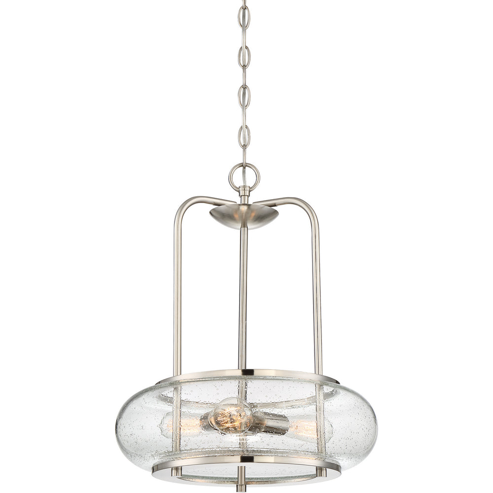 Quoizel - Three Light Pendant - Trilogy - Brushed Nickel- Union Lighting Luminaires Decor