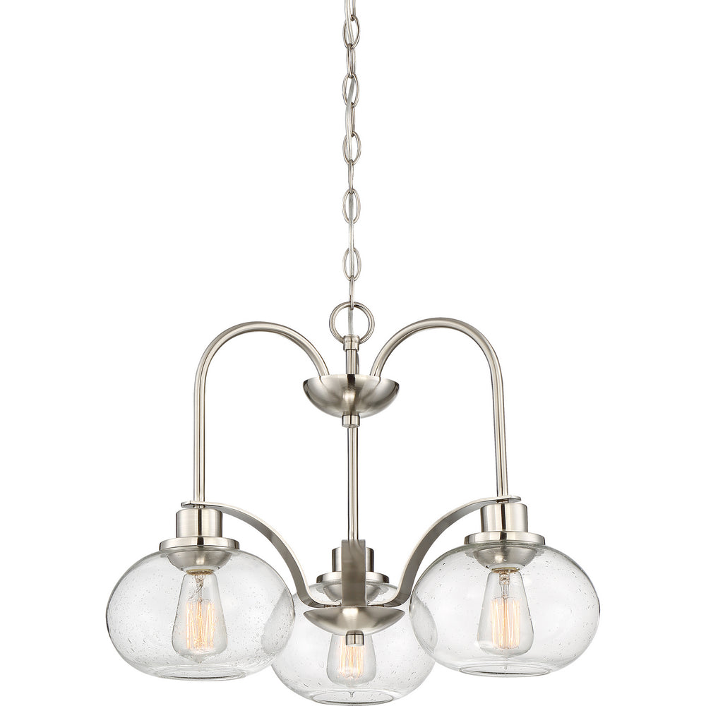 Quoizel - Three Light Chandelier - Trilogy - Brushed Nickel- Union Lighting Luminaires Decor