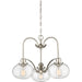 Quoizel - Three Light Chandelier - Trilogy - Brushed Nickel- Union Lighting Luminaires Decor