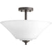 Progress Canada - Three Light Semi-Flush Mount - Joy-Bravo - Antique Bronze- Union Lighting Luminaires Decor