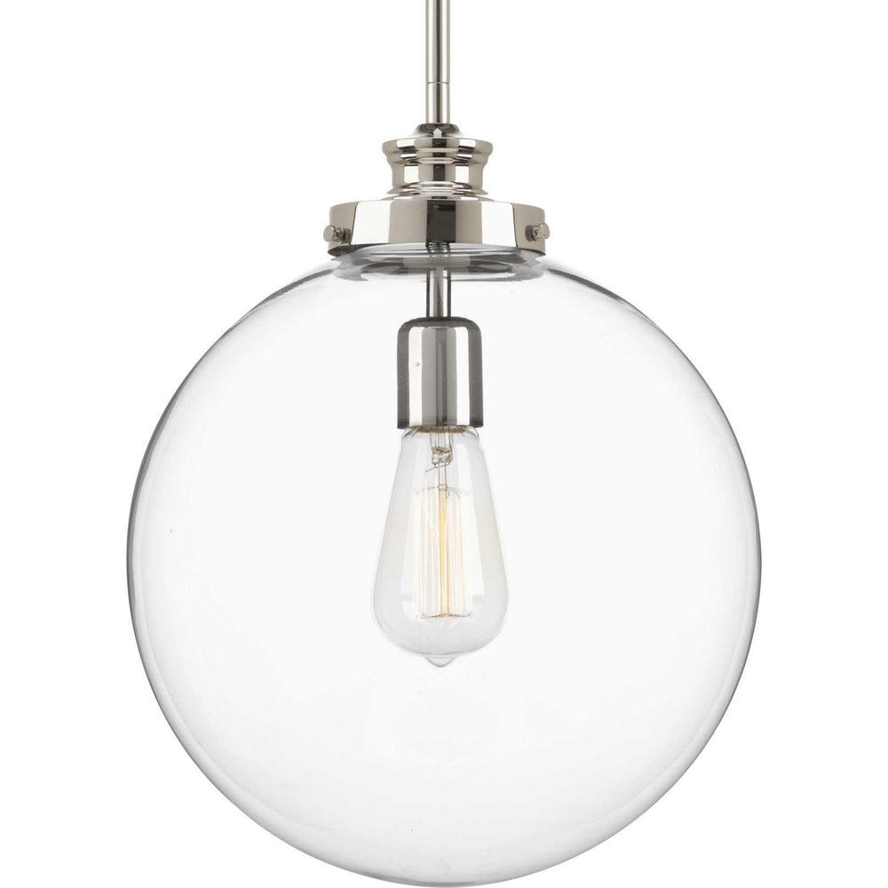 Progress Canada - One Light Pendant - Penn - Polished Nickel- Union Lighting Luminaires Decor