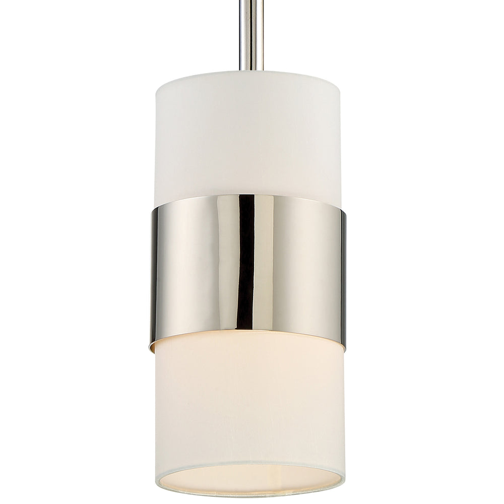 Crystorama - One Light Pendant - Grayson - Polished Nickel- Union Lighting Luminaires Decor