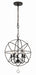 Crystorama - Five Light Mini Chandelier - Solaris - English Bronze- Union Lighting Luminaires Decor