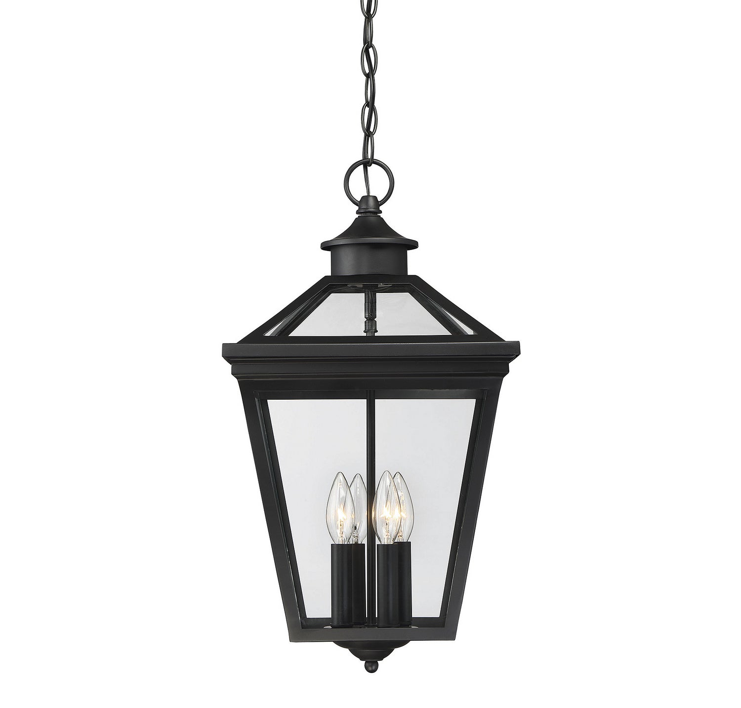 Savoy House - Four Light Outdoor Hanging Lantern - Ellijay - Black- Union Lighting Luminaires Decor