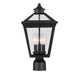 Savoy House - Three Light Post Lantern - Ellijay - Black- Union Lighting Luminaires Decor