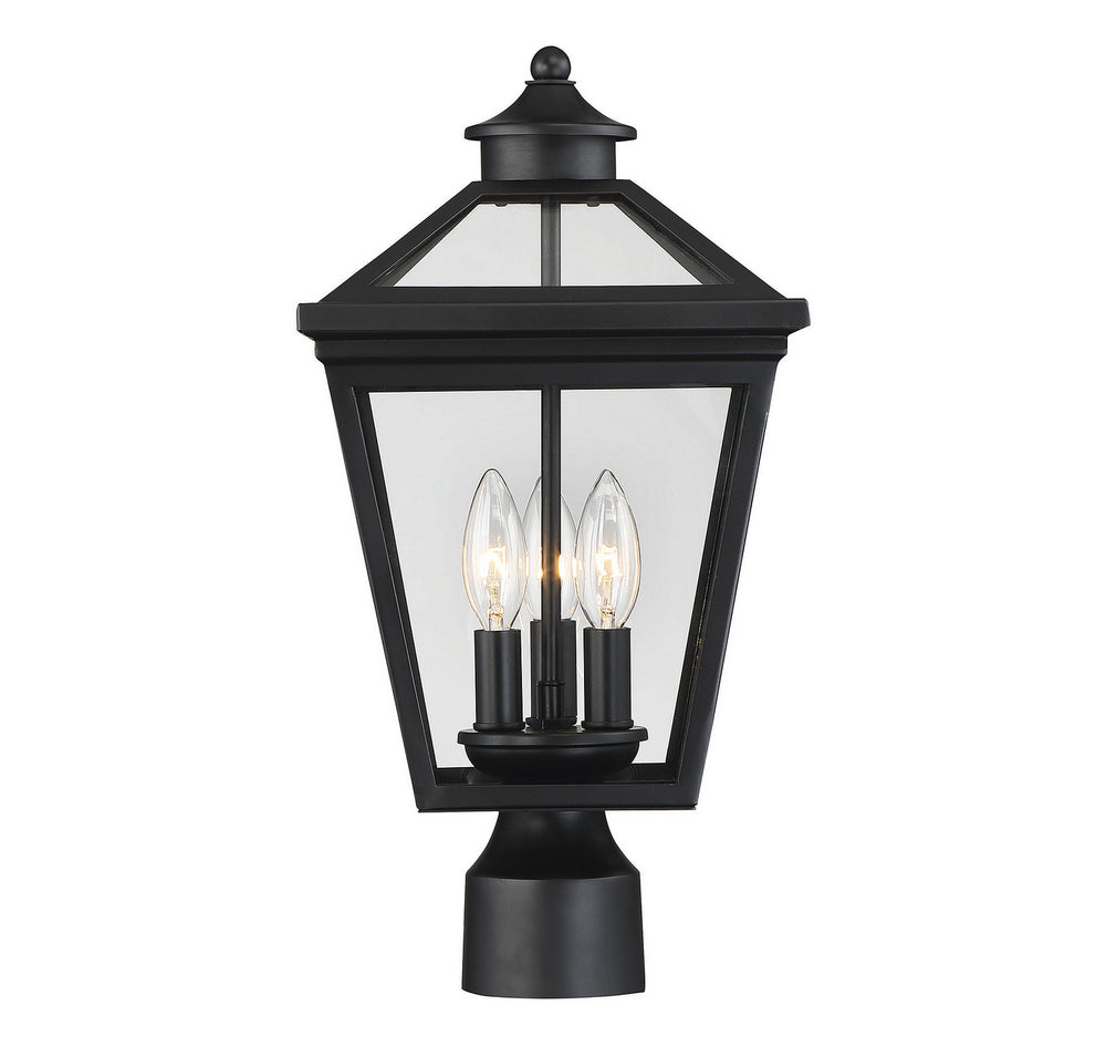 Savoy House Canada - Three Light Post Lantern - Ellijay - Black- Union Lighting Luminaires Decor