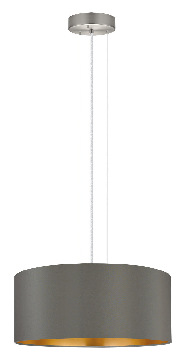 Eglo Canada - Three Light Pendant - Maserlo - Satin Nickel- Union Lighting Luminaires Decor