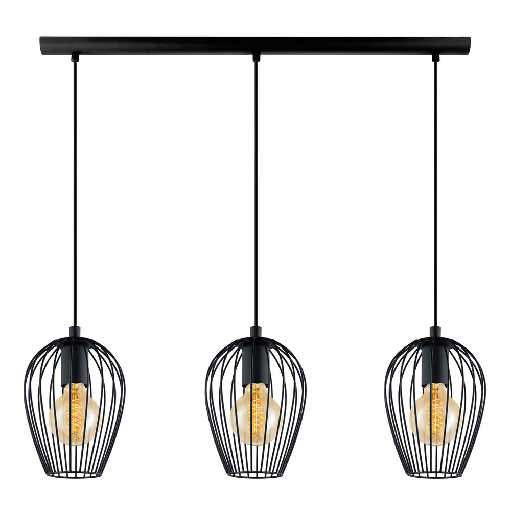 Eglo Canada - Three Light Pendant - Newtown - Black- Union Lighting Luminaires Decor