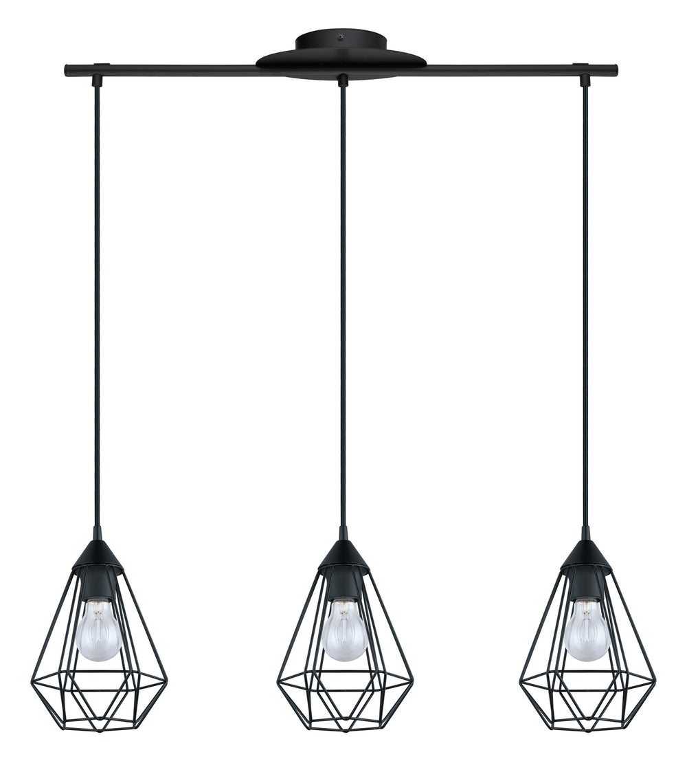Eglo Canada - Three Light Pendant - Tarbes - Matte Black- Union Lighting Luminaires Decor