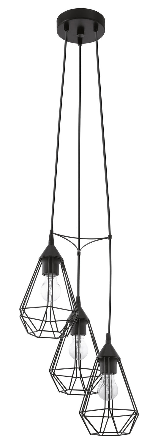 Eglo Canada - Three Light Pendant - Tarbes - Matte Black- Union Lighting Luminaires Decor