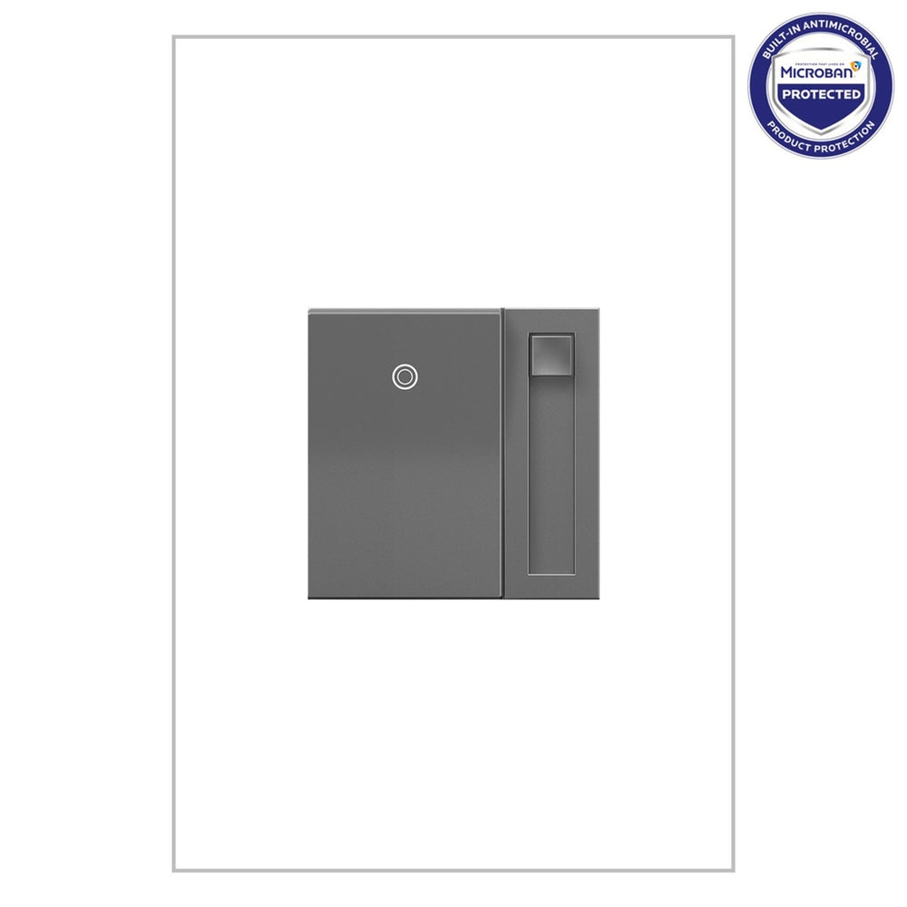 Legrand Canada - 0-10V Paddle Dimmer with Microban - Adorne - Magnesium- Union Lighting Luminaires Decor