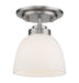 Z-Lite Canada - One Light Flush Mount - Ashton - Brushed Nickel- Union Lighting Luminaires Decor