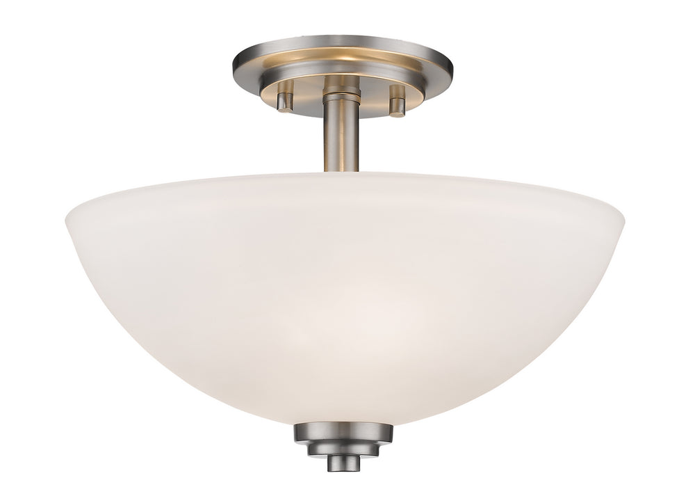 Z-Lite Canada - Three Light Semi Flush Mount - Ashton - Brushed Nickel- Union Lighting Luminaires Decor