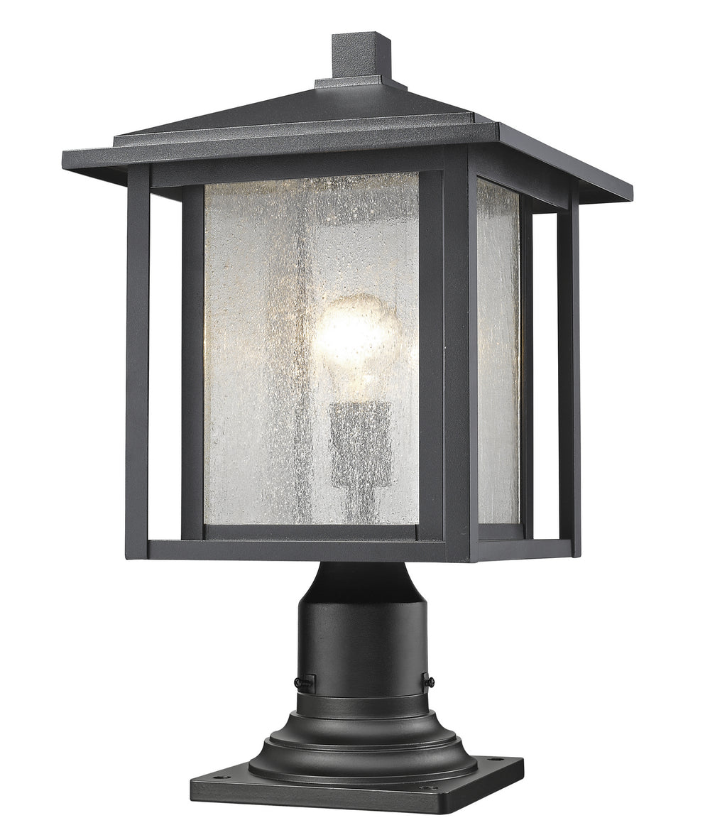 Z-Lite Canada - One Light Outdoor Pier Mounted Fixture - Aspen - Black- Union Lighting Luminaires Decor