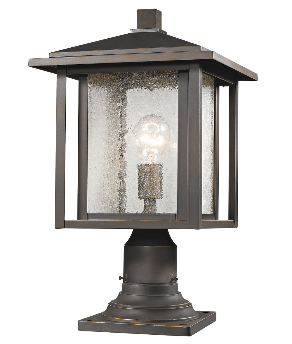 Z-Lite Canada - One Light Outdoor Pier Mounted Fixture - Aspen - Oil Rubbed Bronze- Union Lighting Luminaires Decor