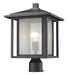 Z-Lite Canada - One Light Outdoor Post Mount Fixture - Aspen - Black- Union Lighting Luminaires Decor