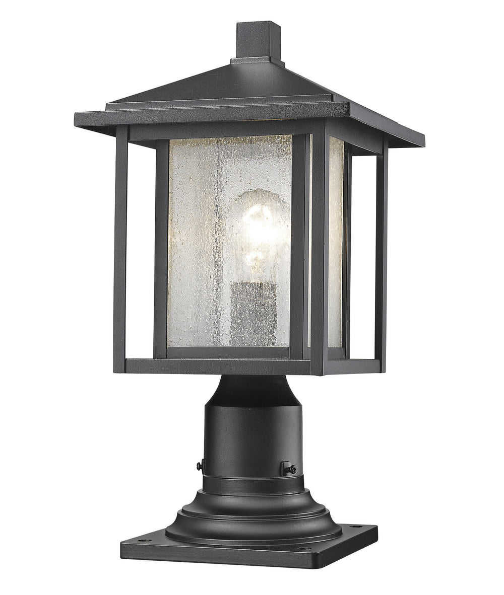Z-Lite Canada - One Light Outdoor Pier Mounted Fixture - Aspen - Black- Union Lighting Luminaires Decor