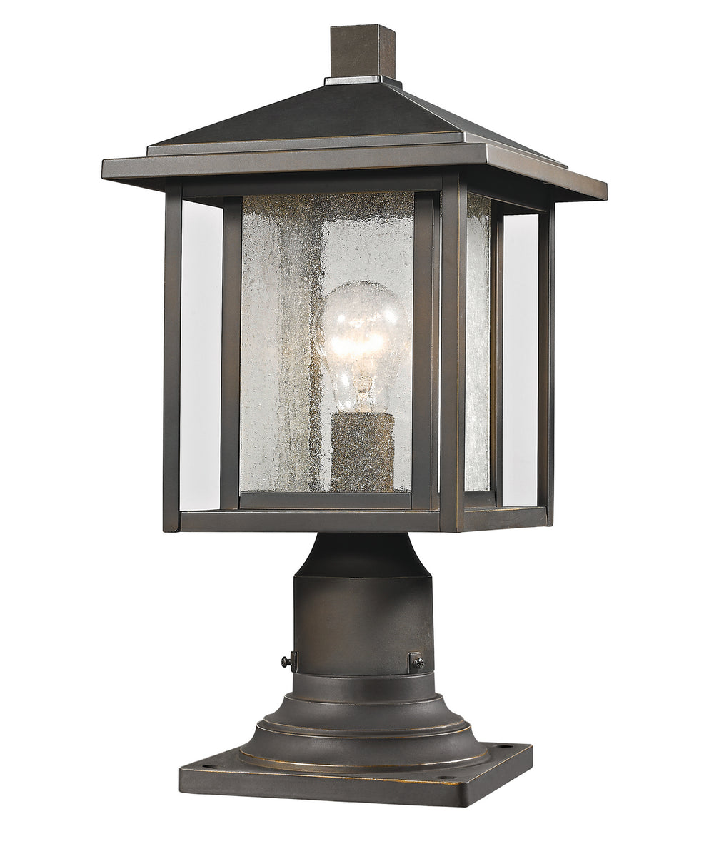 Z-Lite Canada - One Light Outdoor Pier Mounted Fixture - Aspen - Oil Rubbed Bronze- Union Lighting Luminaires Decor