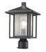 Z-Lite Canada - One Light Outdoor Post Mount Fixture - Aspen - Black- Union Lighting Luminaires Decor