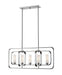 Z-Lite Canada - Five Light Linear Chandelier - Aideen - Chrome- Union Lighting Luminaires Decor
