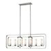 Z-Lite Canada - Seven Light Linear Chandelier - Aideen - Brushed Nickel- Union Lighting Luminaires Decor