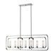 Z-Lite Canada - Seven Light Linear Chandelier - Aideen - Chrome- Union Lighting Luminaires Decor