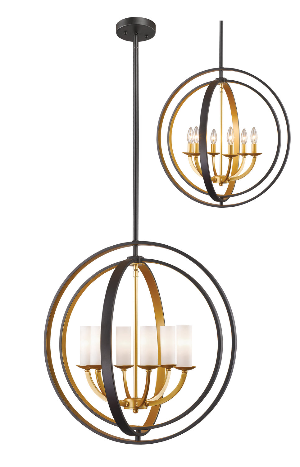 Z-Lite Canada - Six Light Chandelier - Ashling - Bronze Gold- Union Lighting Luminaires Decor