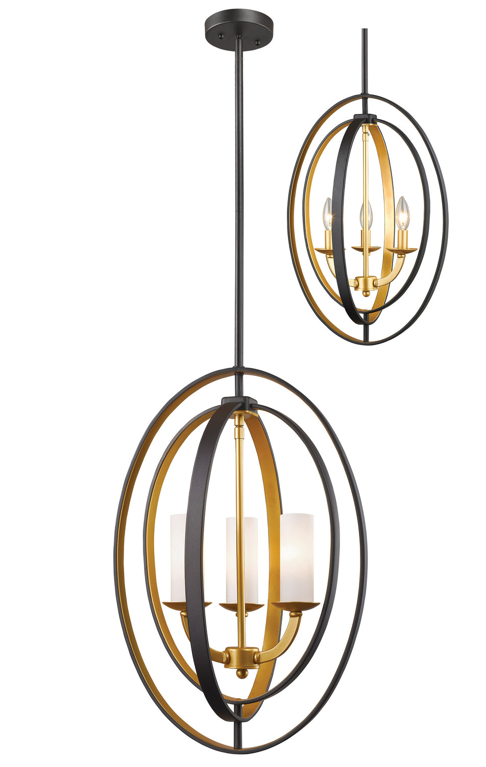 Z-Lite Canada - Three Light Chandelier - Ashling - Bronze Gold- Union Lighting Luminaires Decor