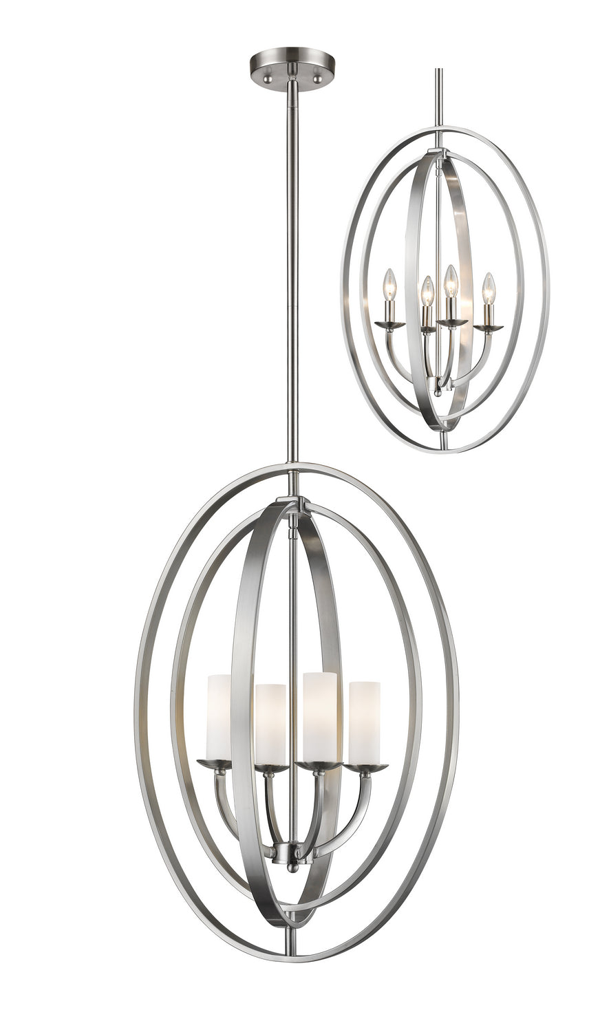 Z-Lite Canada - Four Light Chandelier - Ashling - Brushed Nickel- Union Lighting Luminaires Decor