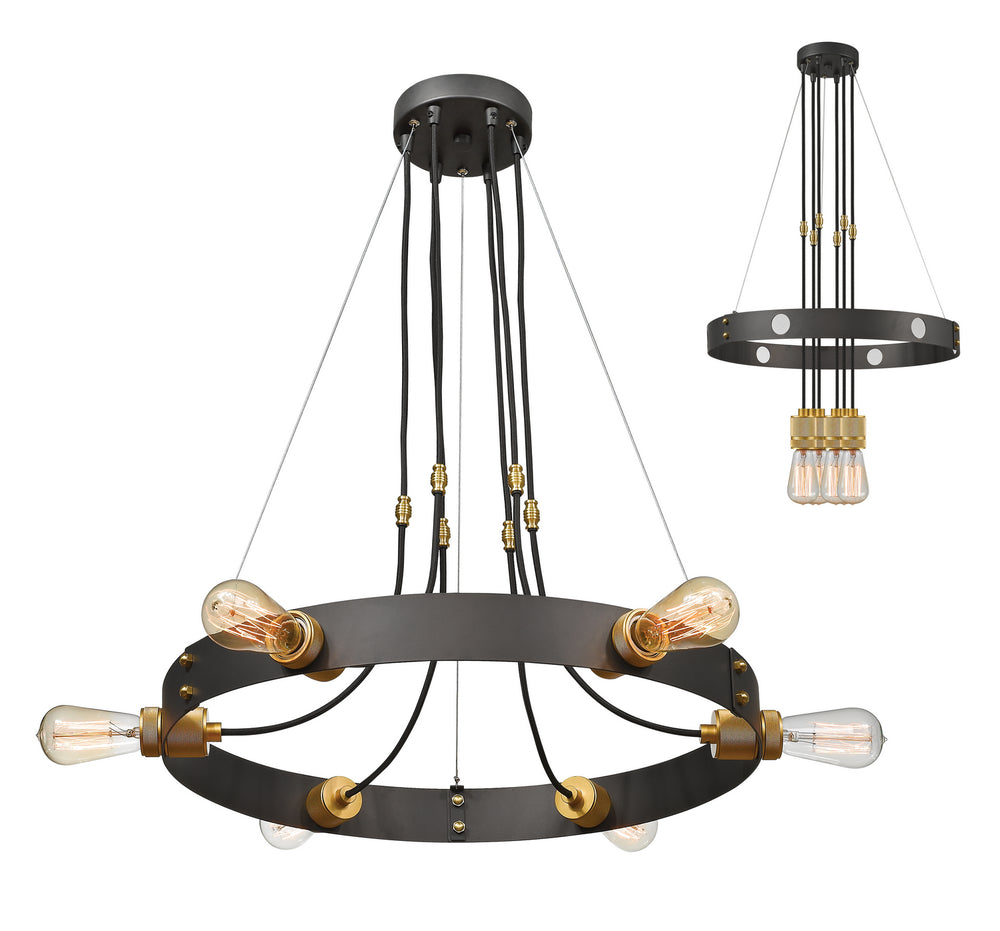 Z-Lite Canada - Six Light Chandelier - Troubadour - Bronze- Union Lighting Luminaires Decor