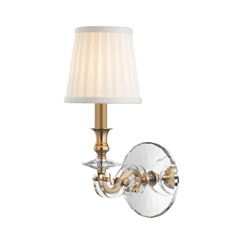 Hudson Valley Canada - One Light Wall Sconce - Lapeer - Aged Brass- Union Lighting Luminaires Decor