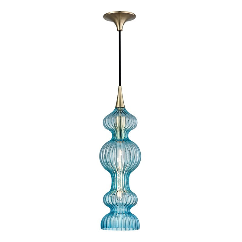 Hudson Valley Canada - One Light Pendant - Pomfret - Aged Brass- Union Lighting Luminaires Decor