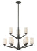 Z-Lite Canada - Nine Light Chandelier - Montego - Coppery Bronze- Union Lighting Luminaires Decor