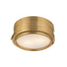 Hudson Valley Canada - Two Light Flush Mount - Rye - Aged Brass- Union Lighting Luminaires Decor