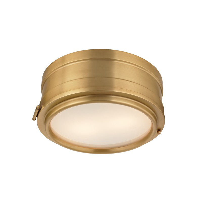 Hudson Valley Canada - Two Light Flush Mount - Rye - Aged Brass- Union Lighting Luminaires Decor