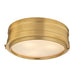 Hudson Valley Canada - Three Light Flush Mount - Rye - Aged Brass- Union Lighting Luminaires Decor