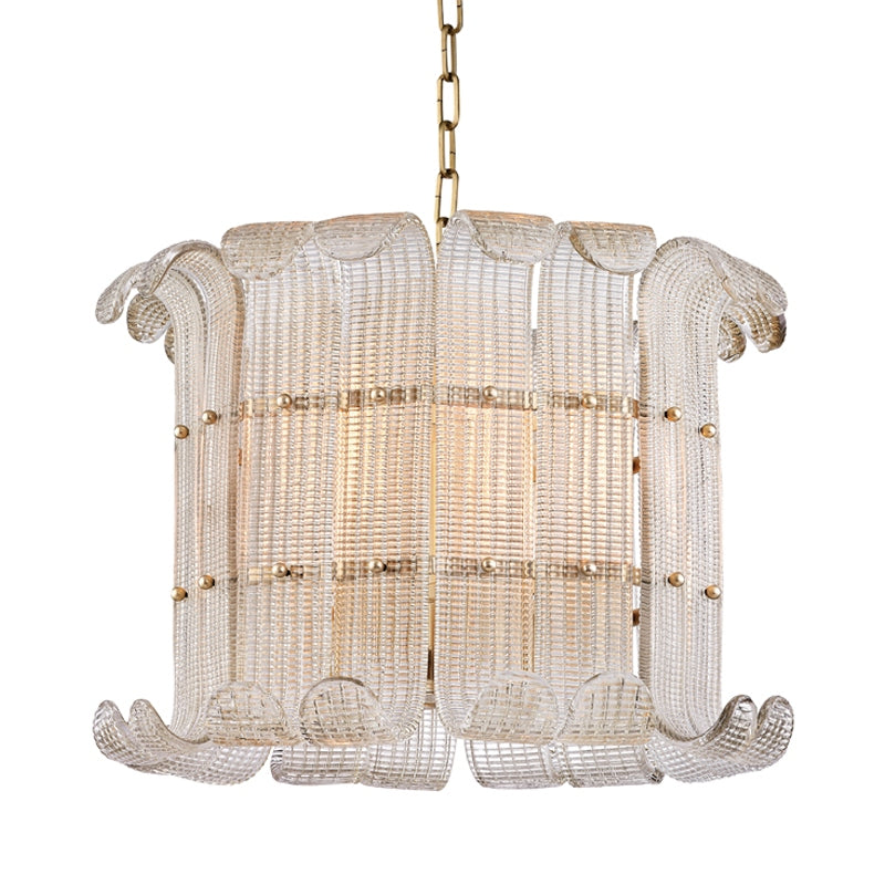 Hudson Valley Canada - Eight Light Chandelier - Brasher - Aged Brass- Union Lighting Luminaires Decor