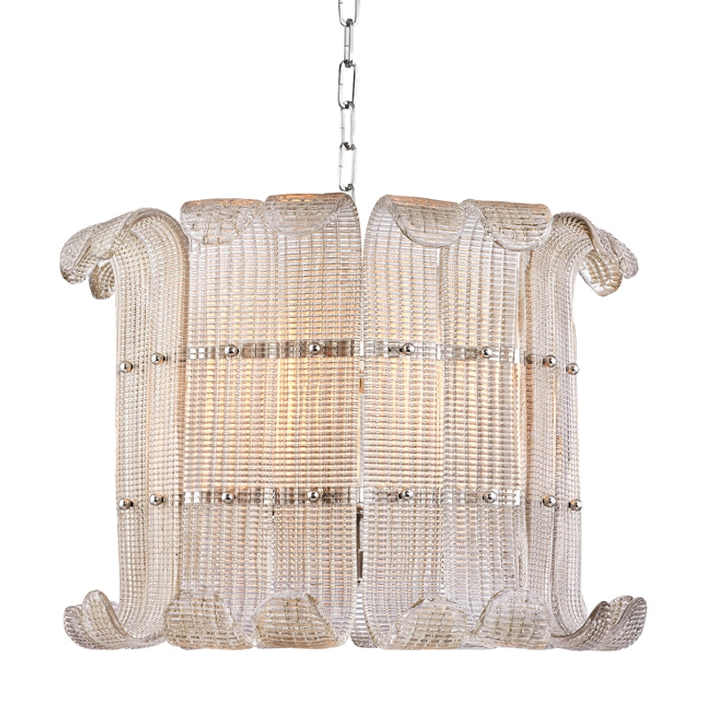 Hudson Valley Canada - Eight Light Chandelier - Brasher - Polished Nickel- Union Lighting Luminaires Decor