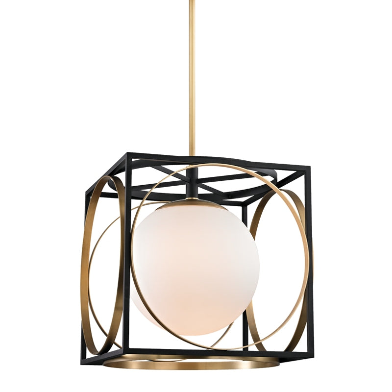 Hudson Valley Canada - One Light Pendant - Wadsworth - Aged Brass- Union Lighting Luminaires Decor