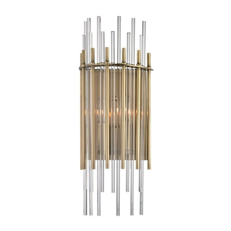 Hudson Valley Canada - Two Light Wall Sconce - Wallis - Aged Brass- Union Lighting Luminaires Decor