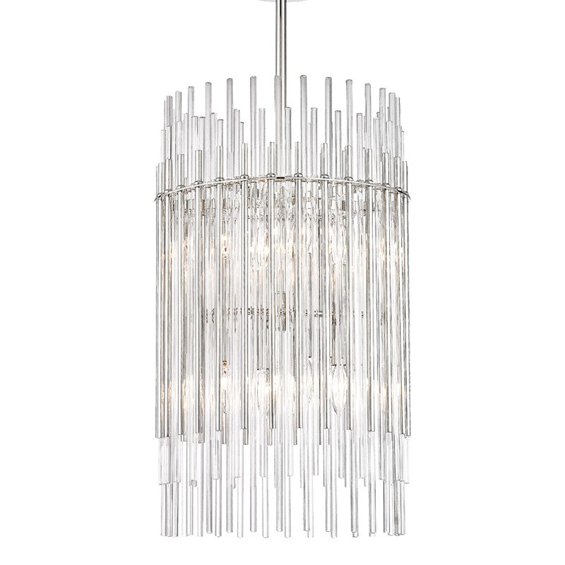 Hudson Valley Canada - Eight Light Pendant - Wallis - Polished Nickel- Union Lighting Luminaires Decor