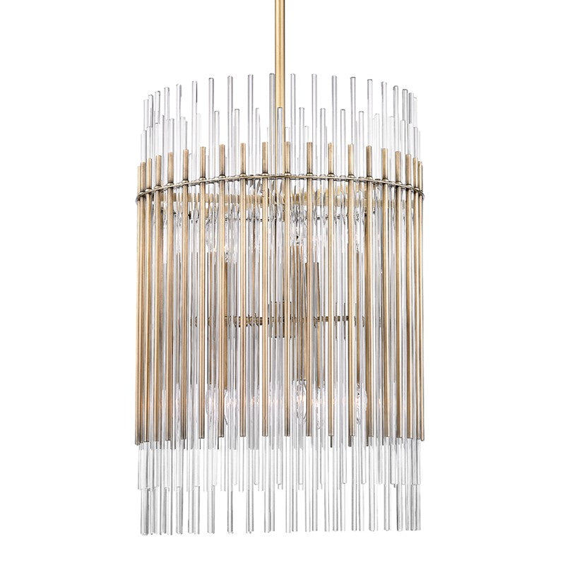 Hudson Valley Canada - Ten Light Chandelier - Wallis - Aged Brass- Union Lighting Luminaires Decor