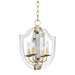 Hudson Valley Canada - Four Light Pendant - Arietta - Aged Brass- Union Lighting Luminaires Decor