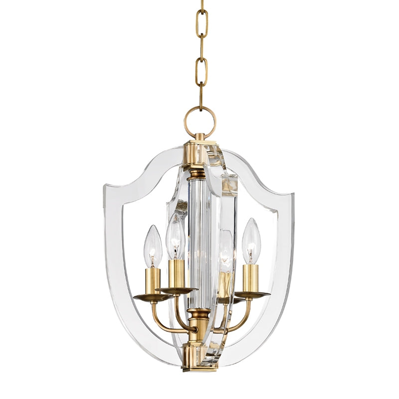 Hudson Valley Canada - Four Light Pendant - Arietta - Aged Brass- Union Lighting Luminaires Decor