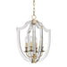 Hudson Valley Canada - Four Light Pendant - Arietta - Aged Brass- Union Lighting Luminaires Decor