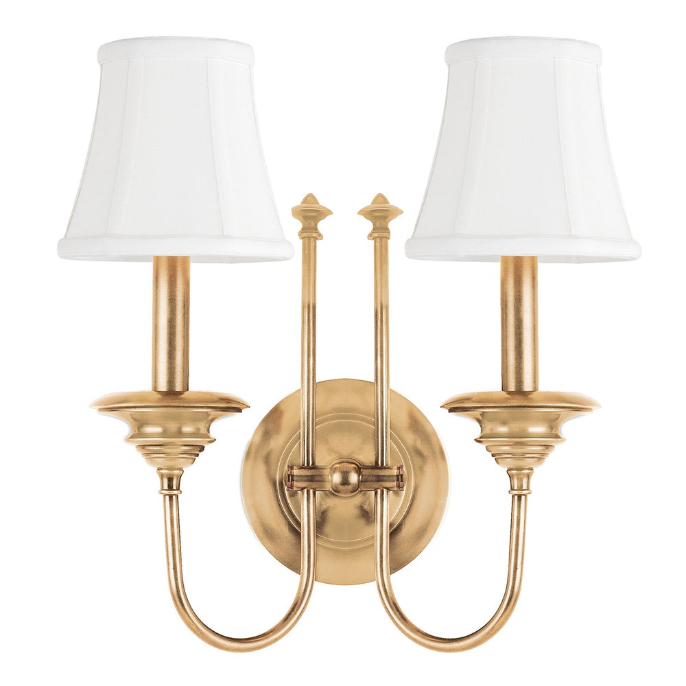 Hudson Valley Canada - Two Light Wall Sconce - Yorktown - Aged Brass- Union Lighting Luminaires Decor