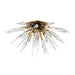 Hudson Valley Canada - Six Light Semi Flush Mount - Sparta - Aged Brass- Union Lighting Luminaires Decor
