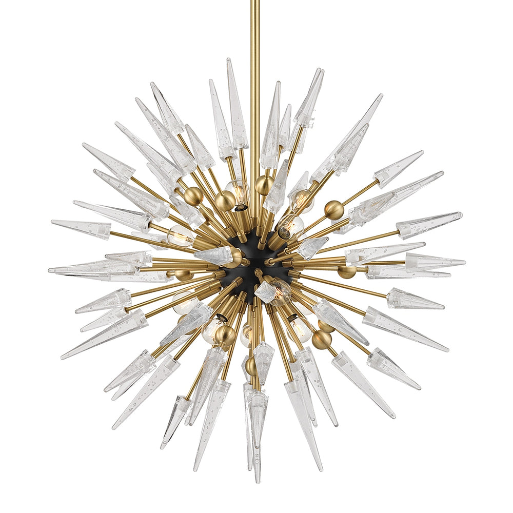 Hudson Valley Canada - 12 Light Chandelier - Sparta - Aged Brass- Union Lighting Luminaires Decor